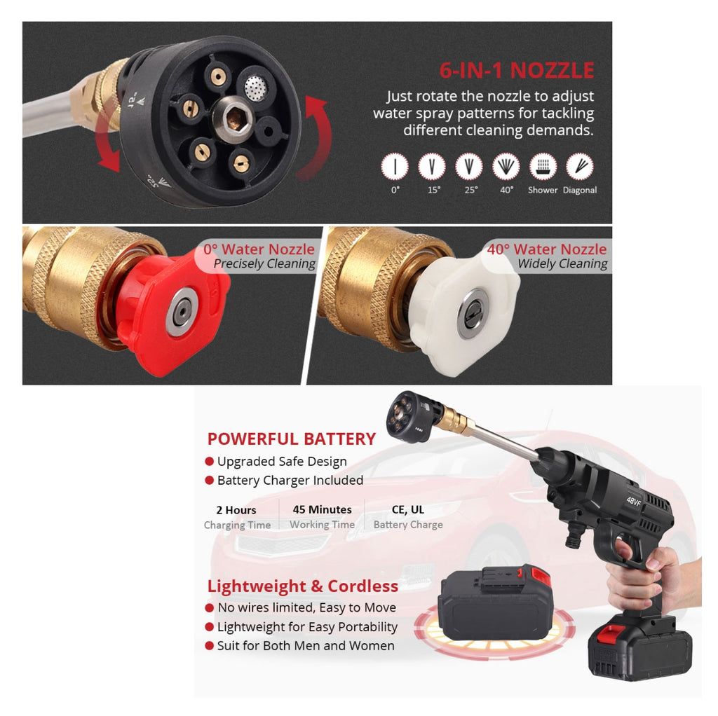 Hidrolavadora 2 bat Accesorios 6 chorros